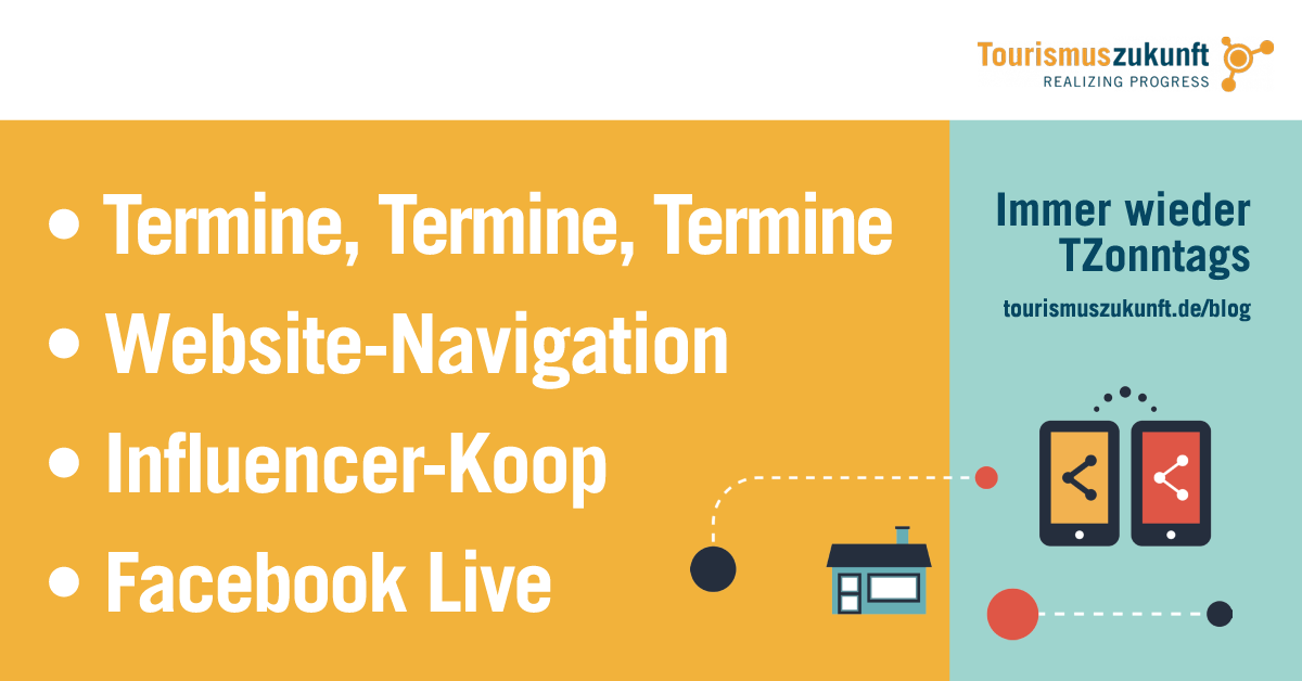 Termine, Termine, Termine / Website-Navigation / Influencer-Koop / Facebook Live