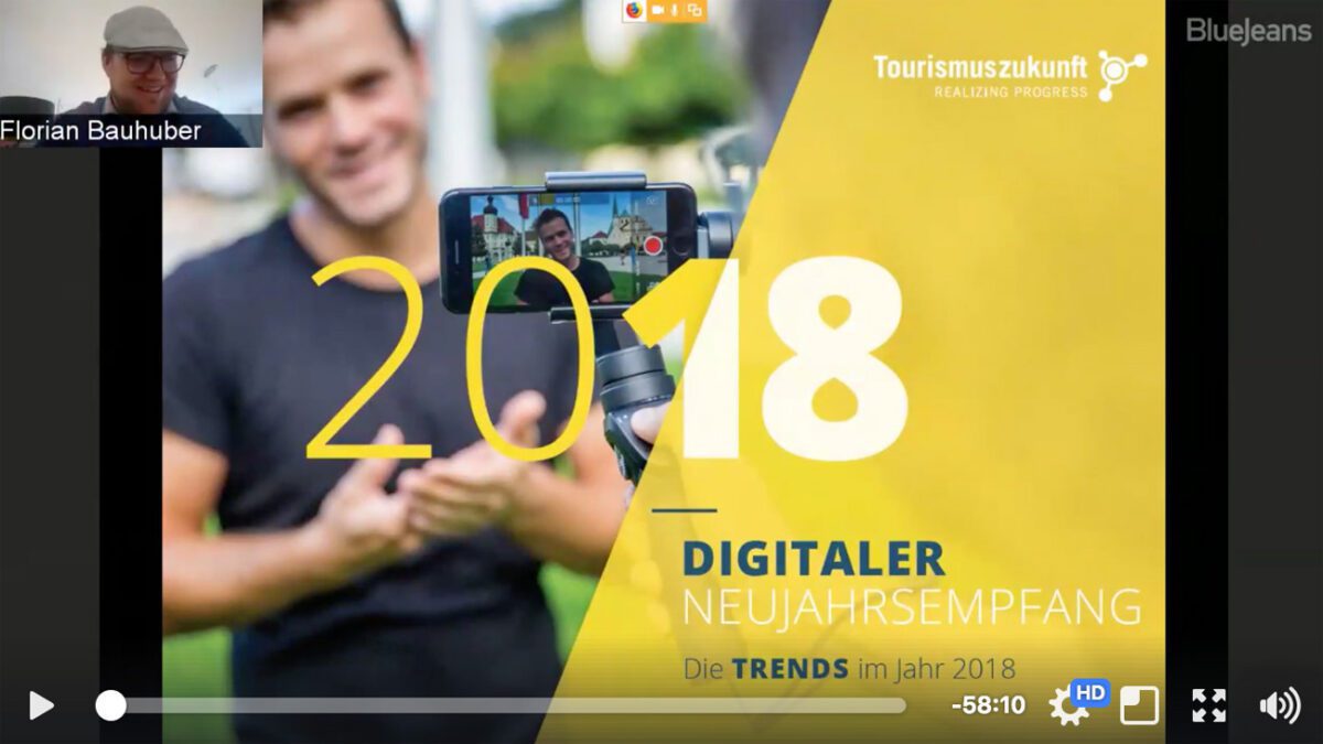 Digitaler Neujahrsempfang 2018 von Tourismuszukunft
