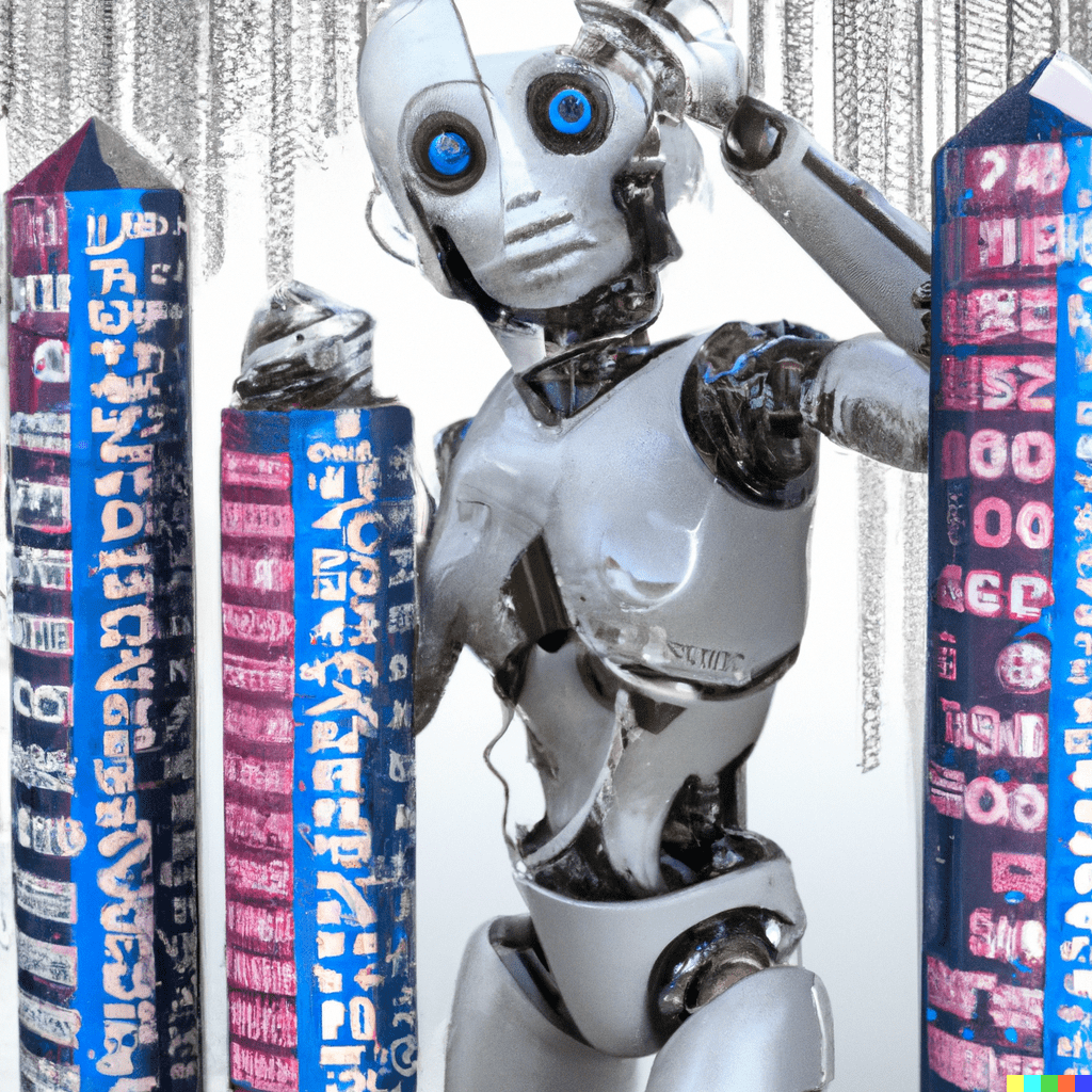Robot-struggling-with-data-columns-in-photorealistic-3d-style-colors-in-silver-white-and-blue